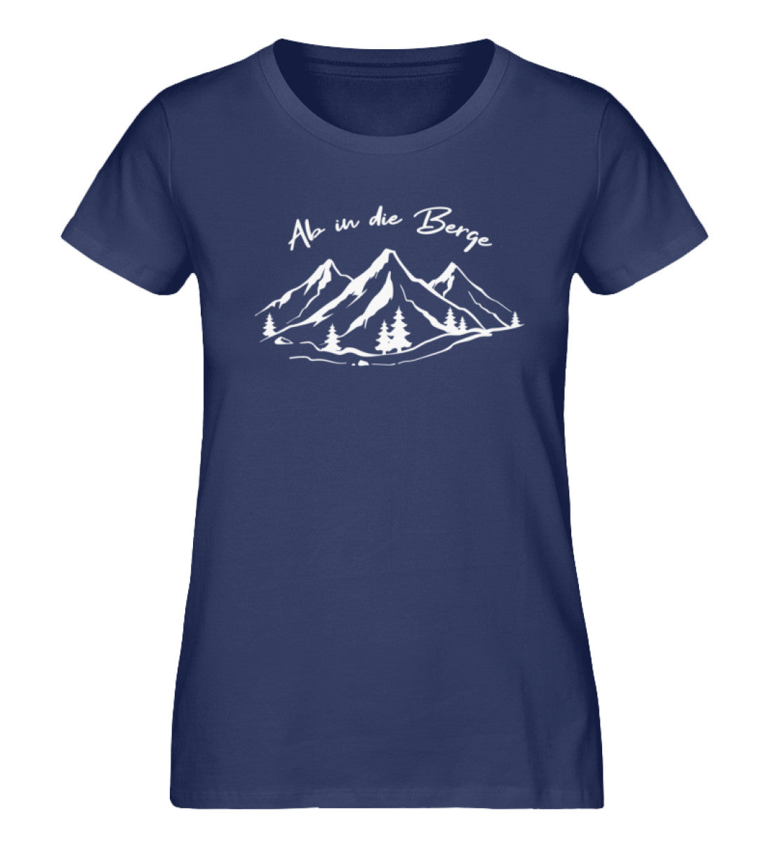 Ab in die Berge - Damen Premium Organic T-Shirt berge wandern Navyblau
