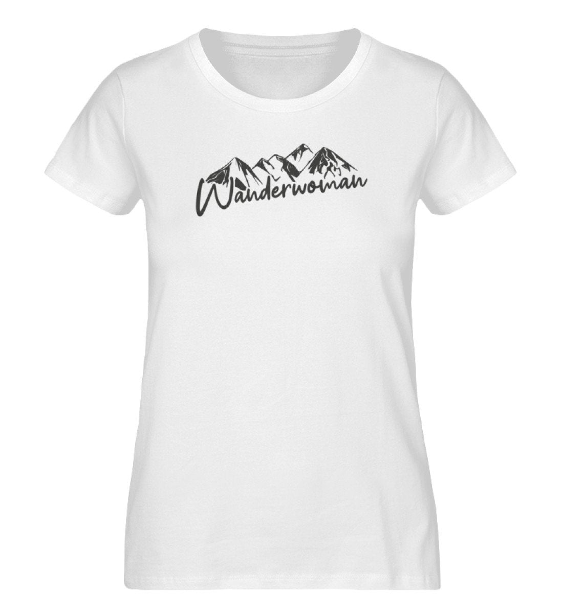 Wanderwoman - Damen Organic T-Shirt' berge wandern Weiß