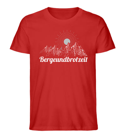 Bergeundbrotzeit - Herren Organic T-Shirt berge Rot