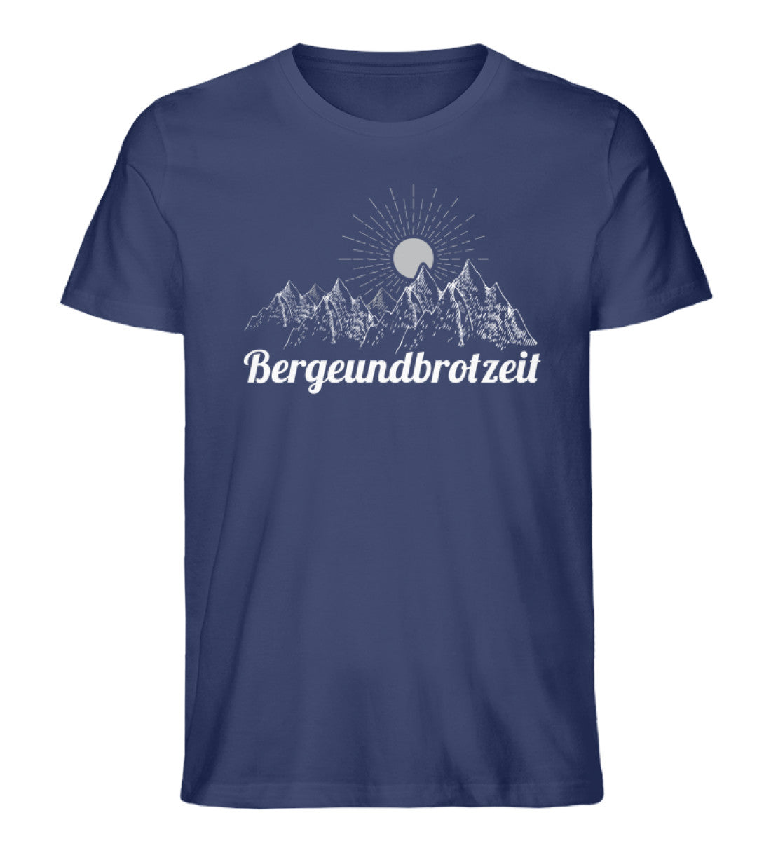 Bergeundbrotzeit - Herren Organic T-Shirt berge Navyblau