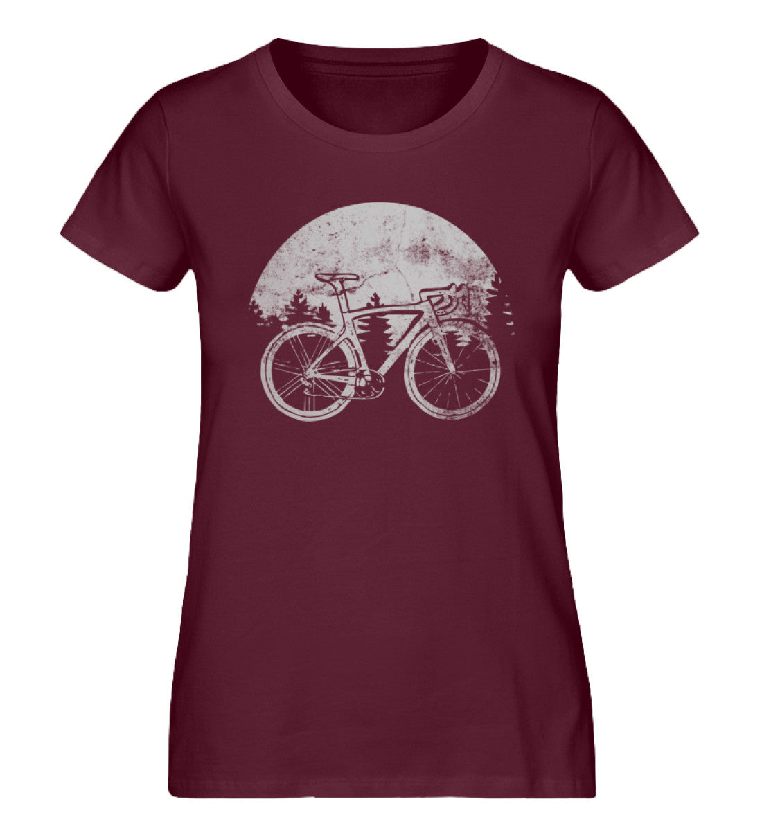 Fahrrad vintage - Damen Organic T-Shirt fahrrad Weinrot