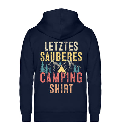 Letztes Sauberes Camping Shirt - Unisex Premium Organic Sweatjacke camping Navyblau