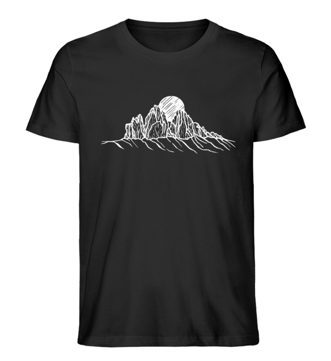 Drei Zinnen - Herren Organic T-Shirt berge wandern Schwarz