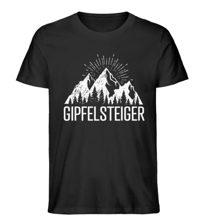 Die Gipfelsteiger - Herren Premium Organic T-Shirt berge klettern wandern Schwarz