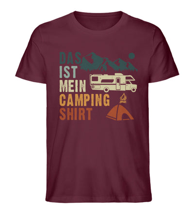 Das ist mein Camping Shirt - Herren Premium Organic T-Shirt camping Weinrot