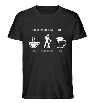Der perfekte Tag - Herren Premium Organic T-Shirt wandern Schwarz