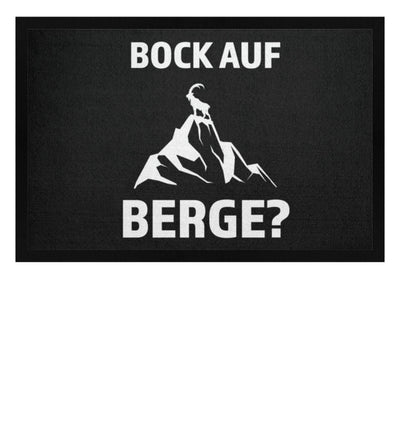 Bock auf Berge - Fußmatte mit Gummirand berge Schwarz