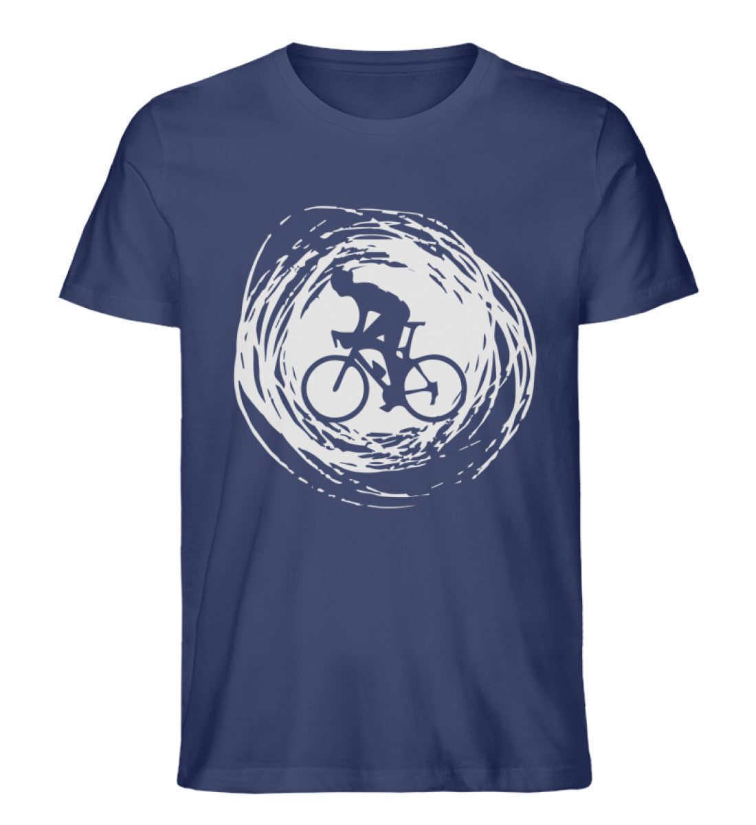 Radfahren Kreativ - Herren Organic T-Shirt fahrrad Navyblau