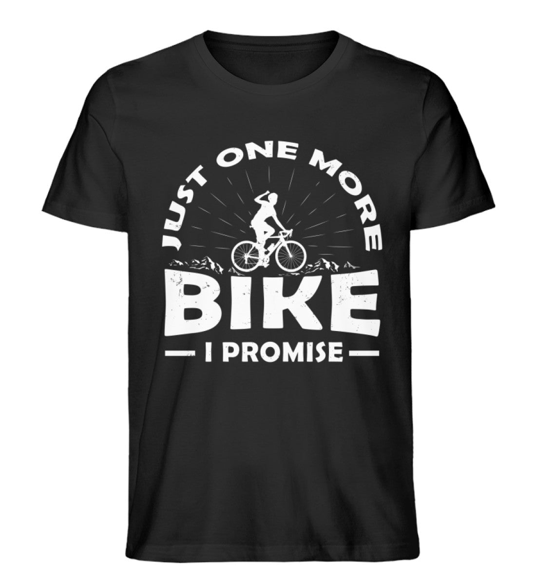 Just one more bike, i promise - Herren Organic T-Shirt fahrrad Schwarz