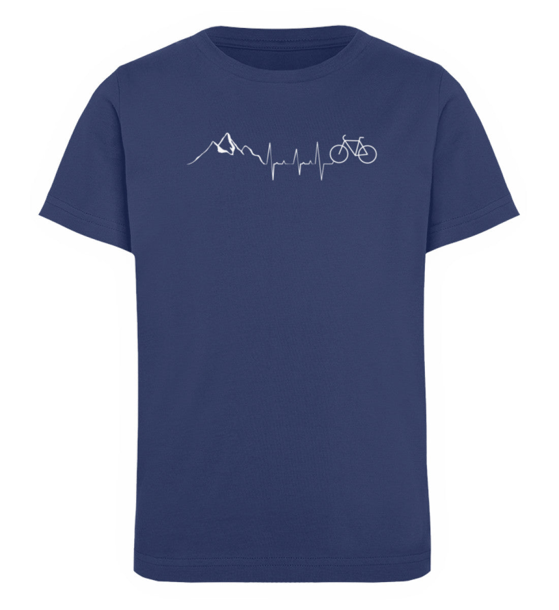 Berge und Fahrrad - Kinder Premium Organic T-Shirt fahrrad mountainbike Navyblau