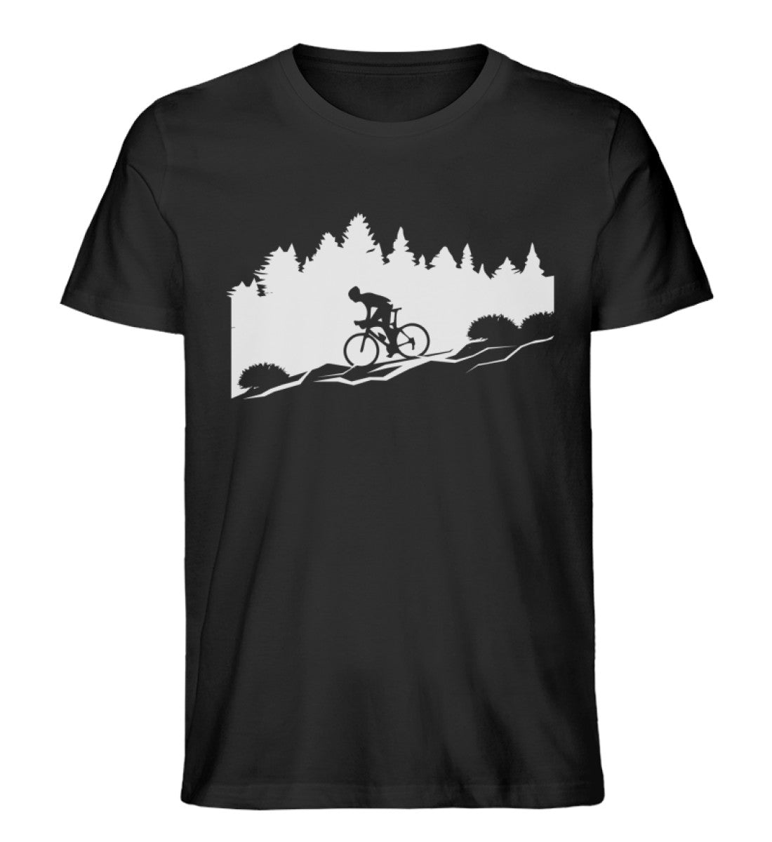 Downhill Biker - Herren Organic T-Shirt mountainbike Schwarz