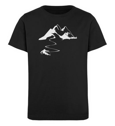 Skisüchtig -Kinder Premium Organic T-Shirt Schwarz