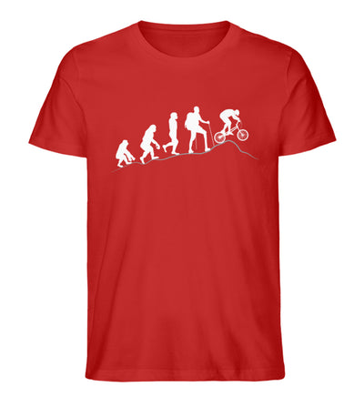 Mountainbike Evolution - Herren Organic T-Shirt mountainbike Rot