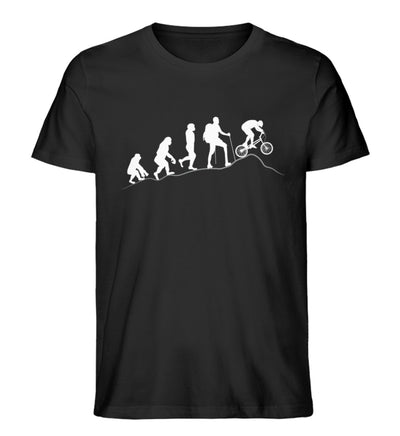Mountainbike Evolution - Herren Organic T-Shirt mountainbike Schwarz