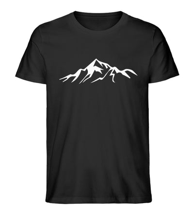 Gebirge - Herren Organic T-Shirt berge Schwarz