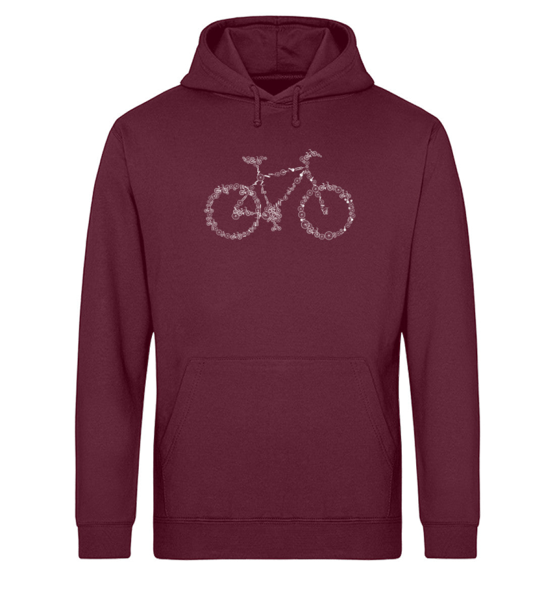 Fahrrad Kollektiv - Unisex Organic Hoodie fahrrad mountainbike Weinrot