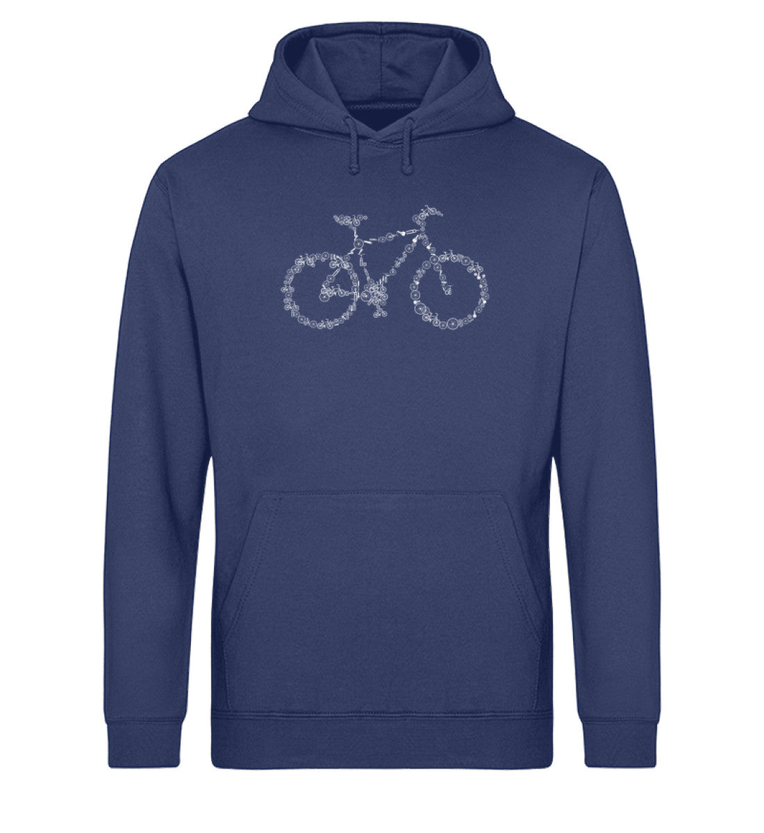 Fahrrad Kollektiv - Unisex Organic Hoodie fahrrad mountainbike Navyblau