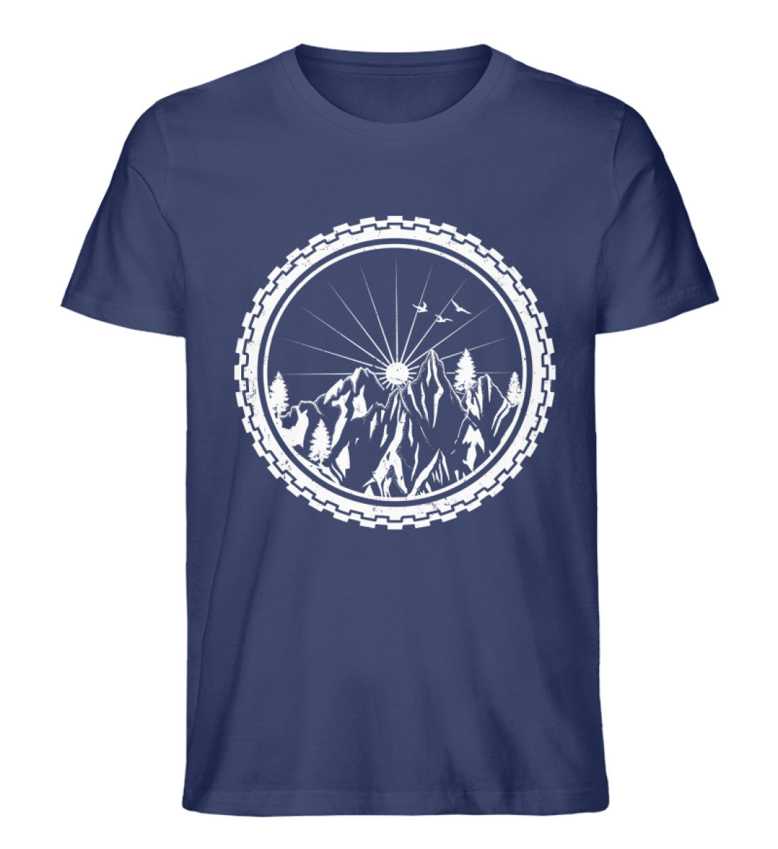 Rad - Herren Organic T-Shirt fahrrad mountainbike Navyblau