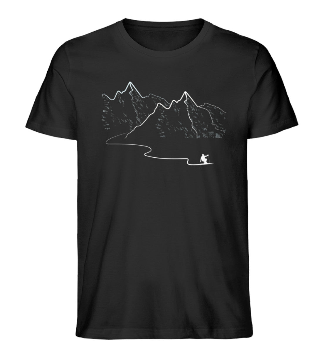 Schifahren - Herren Premium Organic T-Shirt ski Schwarz