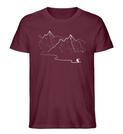 Schifahren - Herren Premium Organic T-Shirt ski Weinrot