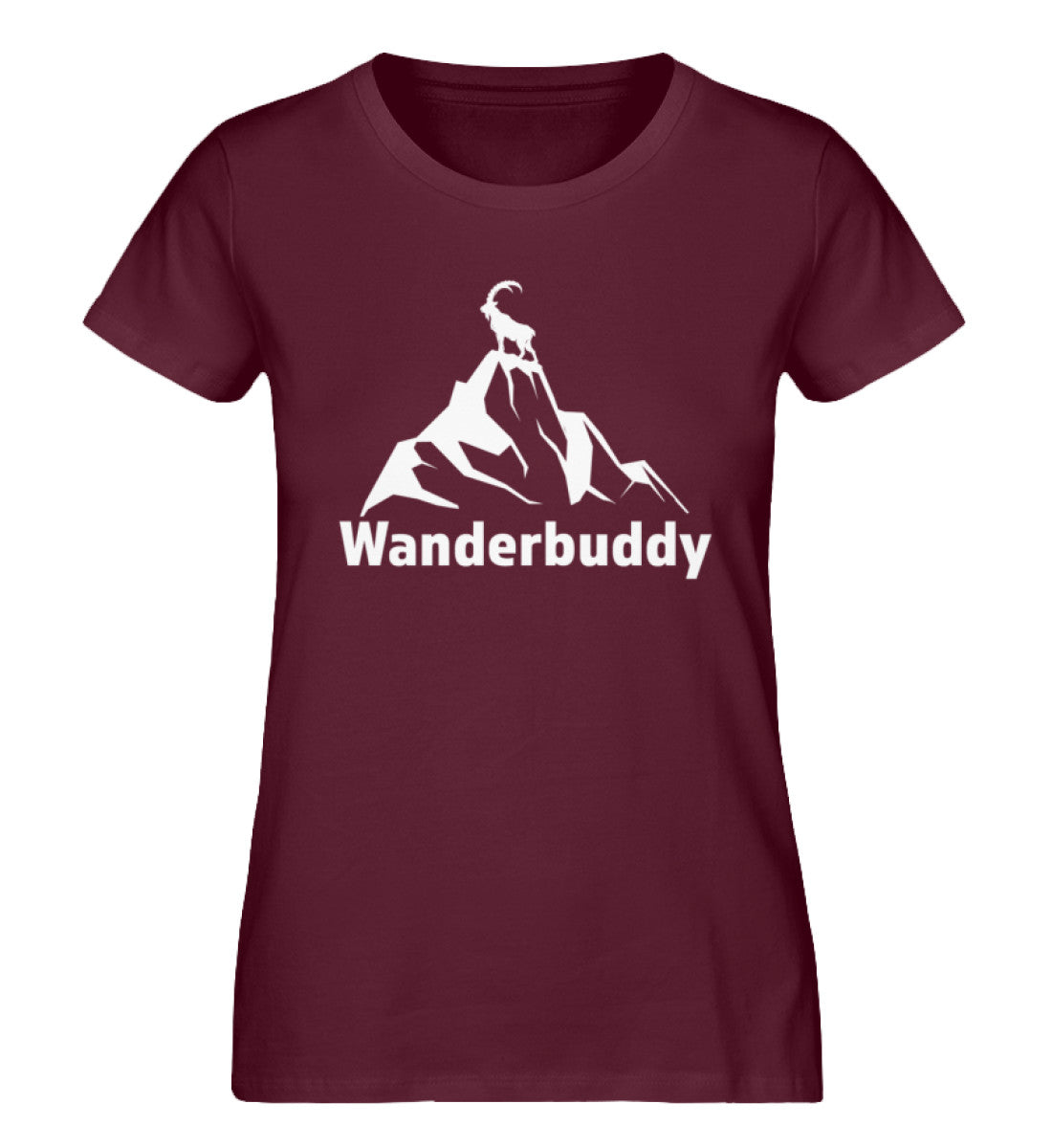 Wanderbuddy - Damen Organic T-Shirt wandern Weinrot