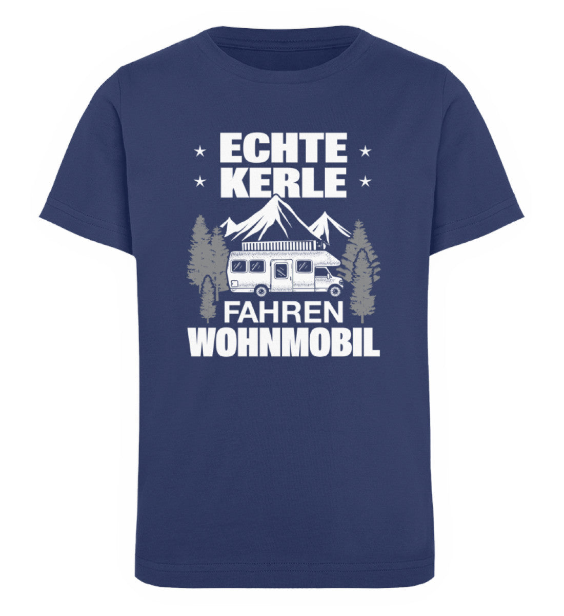 Echte Kerle fahren Wohnmobil - Kinder Premium Organic T-Shirt camping Navyblau