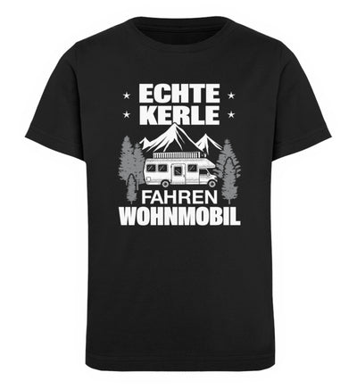 Echte Kerle fahren Wohnmobil - Kinder Premium Organic T-Shirt camping Schwarz