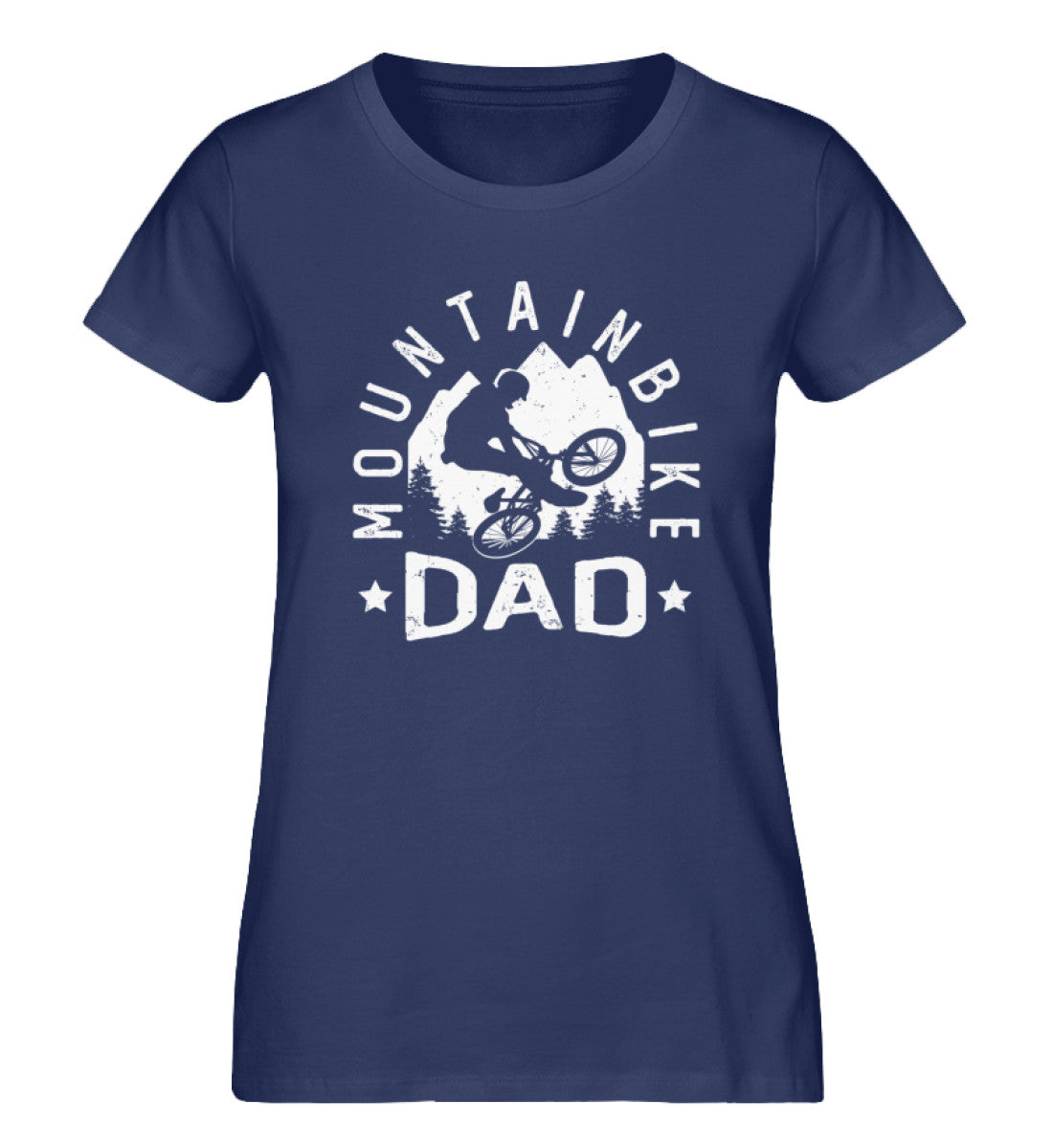 Mountainbike Dad - Damen Organic T-Shirt mountainbike Navyblau