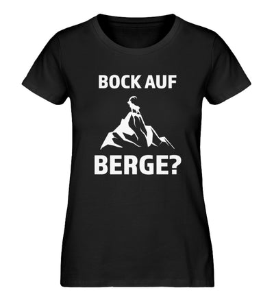 Bock auf Berge - Damen Organic T-Shirt berge Schwarz