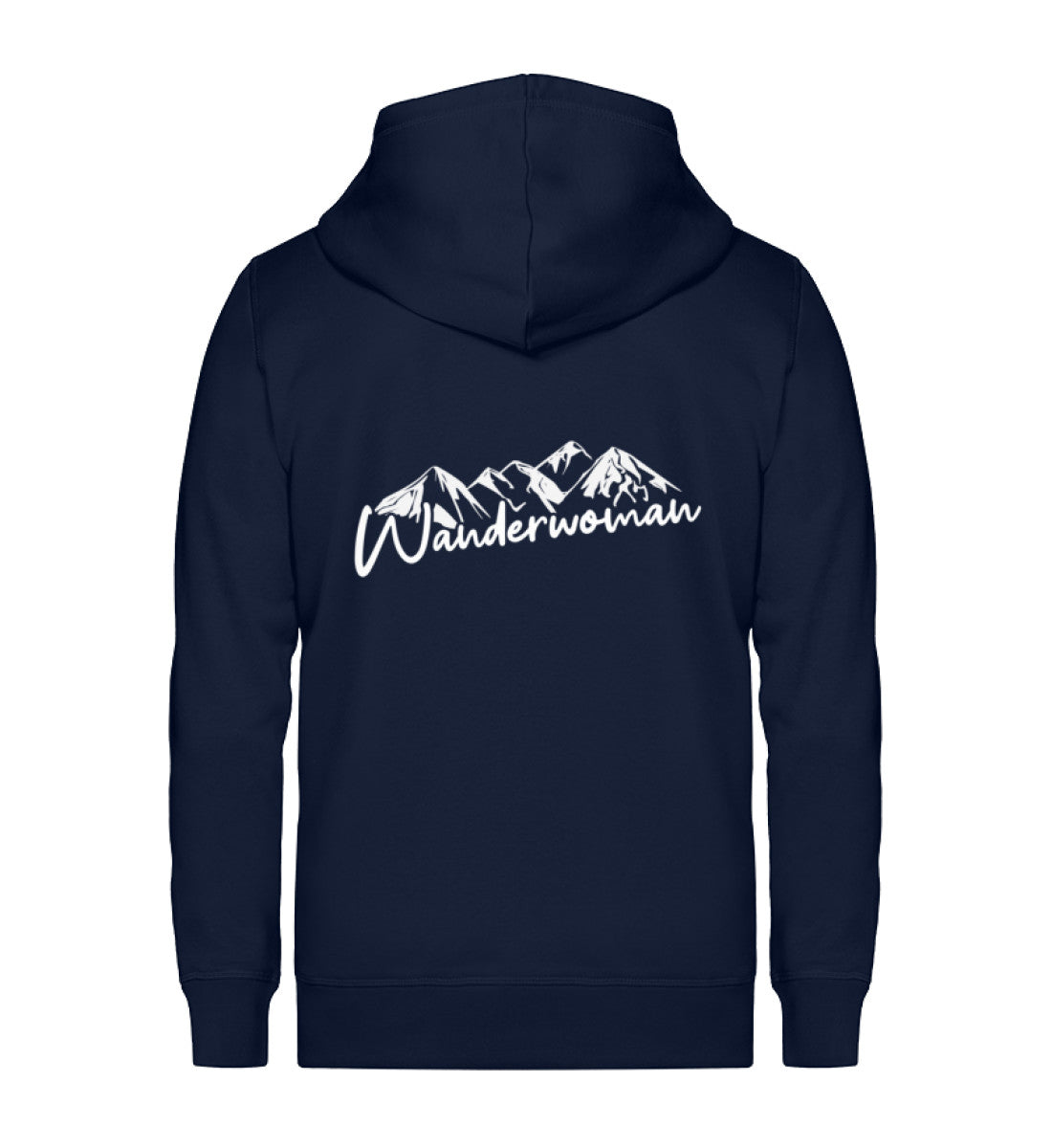 Wanderwoman - Unisex Premium Organic Sweatjacke berge wandern Navyblau