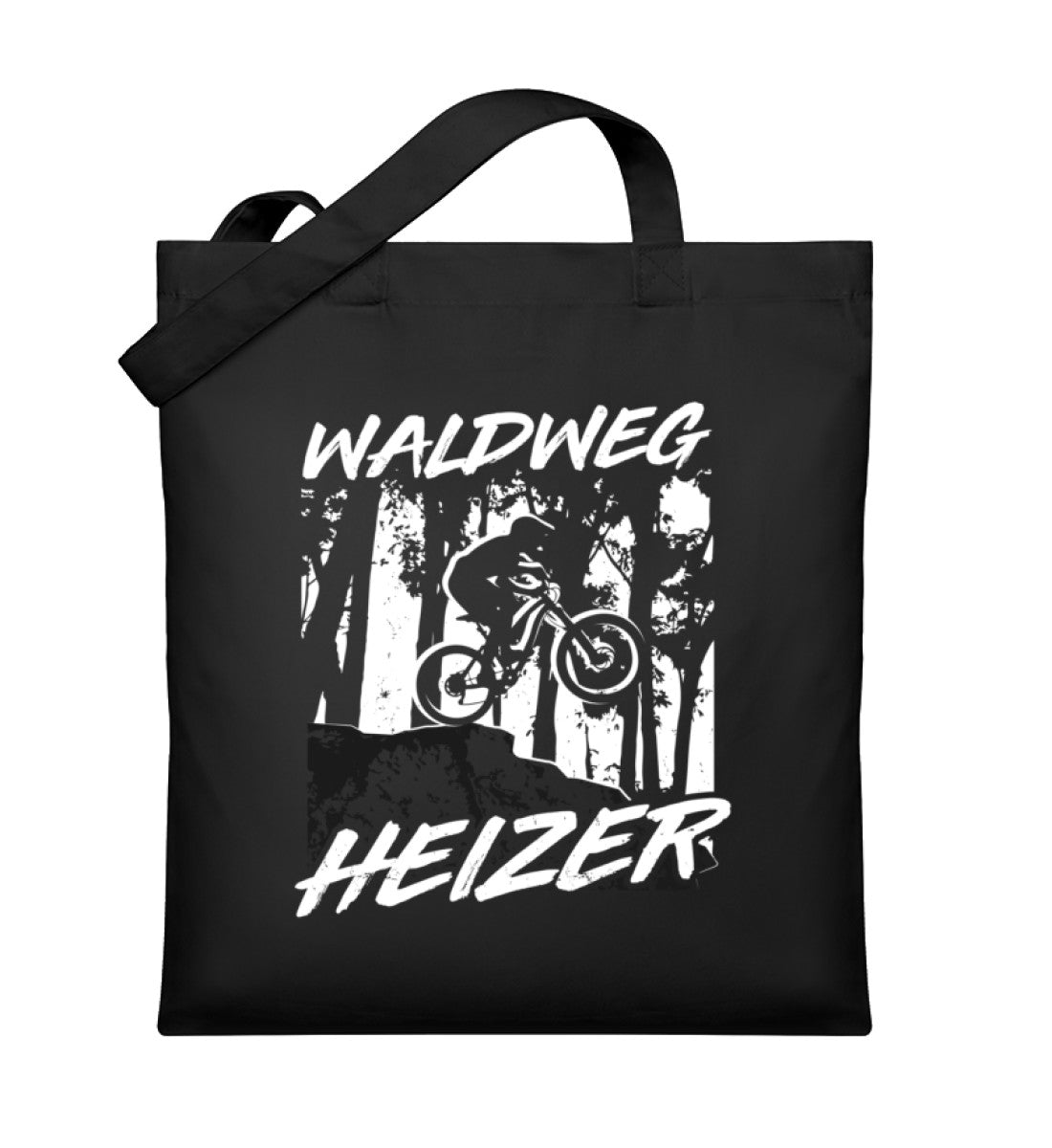Waldweg Heizer - (F.W) - Organic Einkaufstasche fahrrad wandern Schwarz
