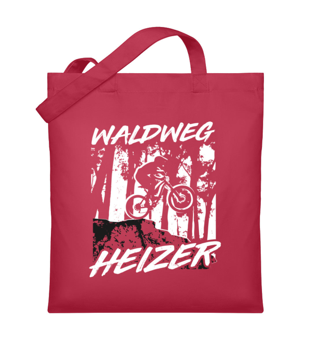 Waldweg Heizer - (F.W) - Organic Einkaufstasche fahrrad wandern Rot