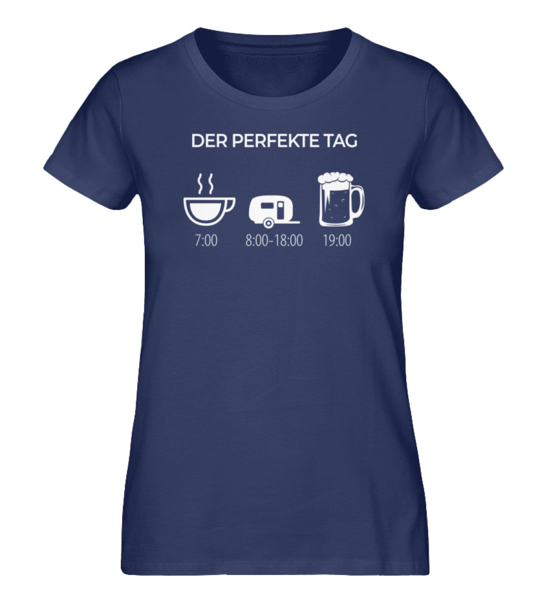 Der perfekte Camping Tag - Damen Organic T-Shirt camping Navyblau