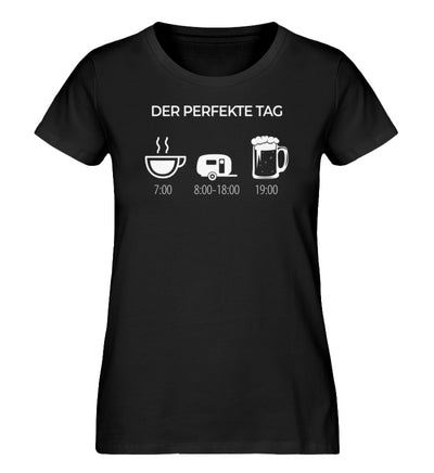 Der perfekte Camping Tag - Damen Organic T-Shirt camping Schwarz