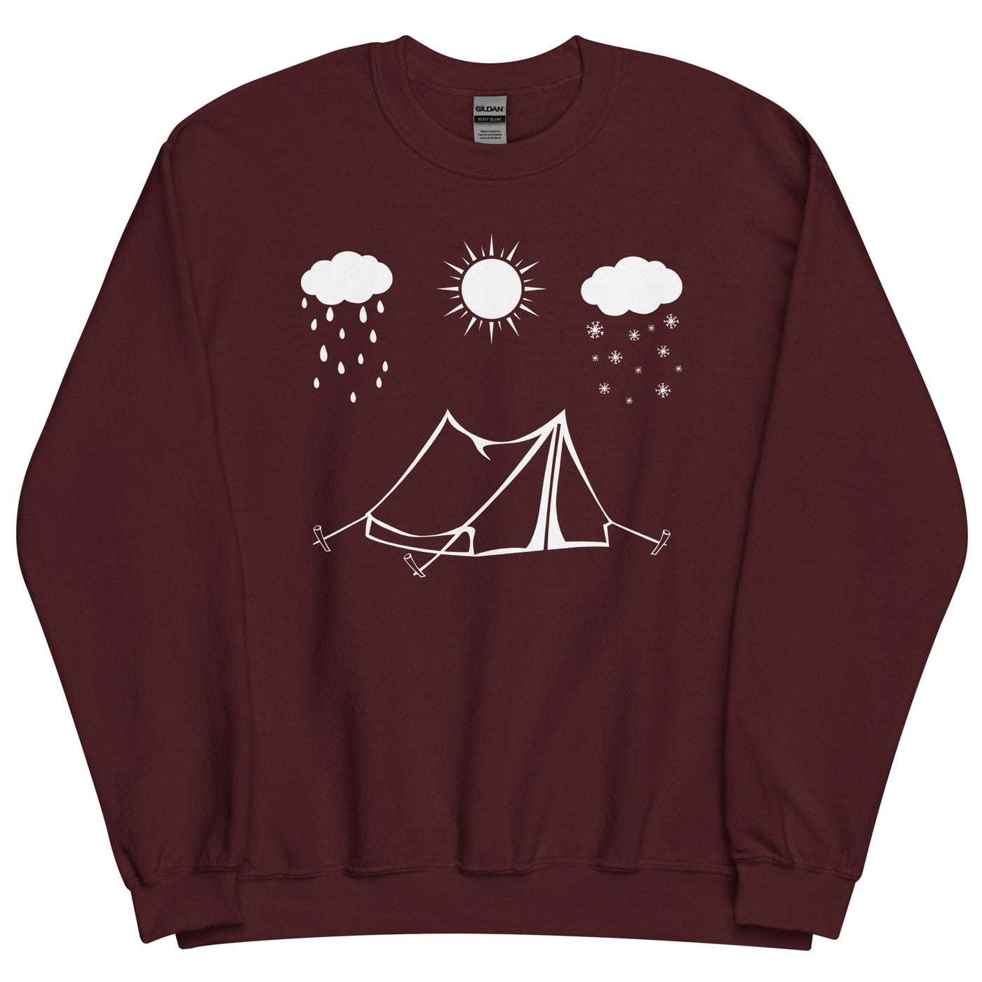 All Seasons And Camping - Sweatshirt (Unisex) camping Maroon