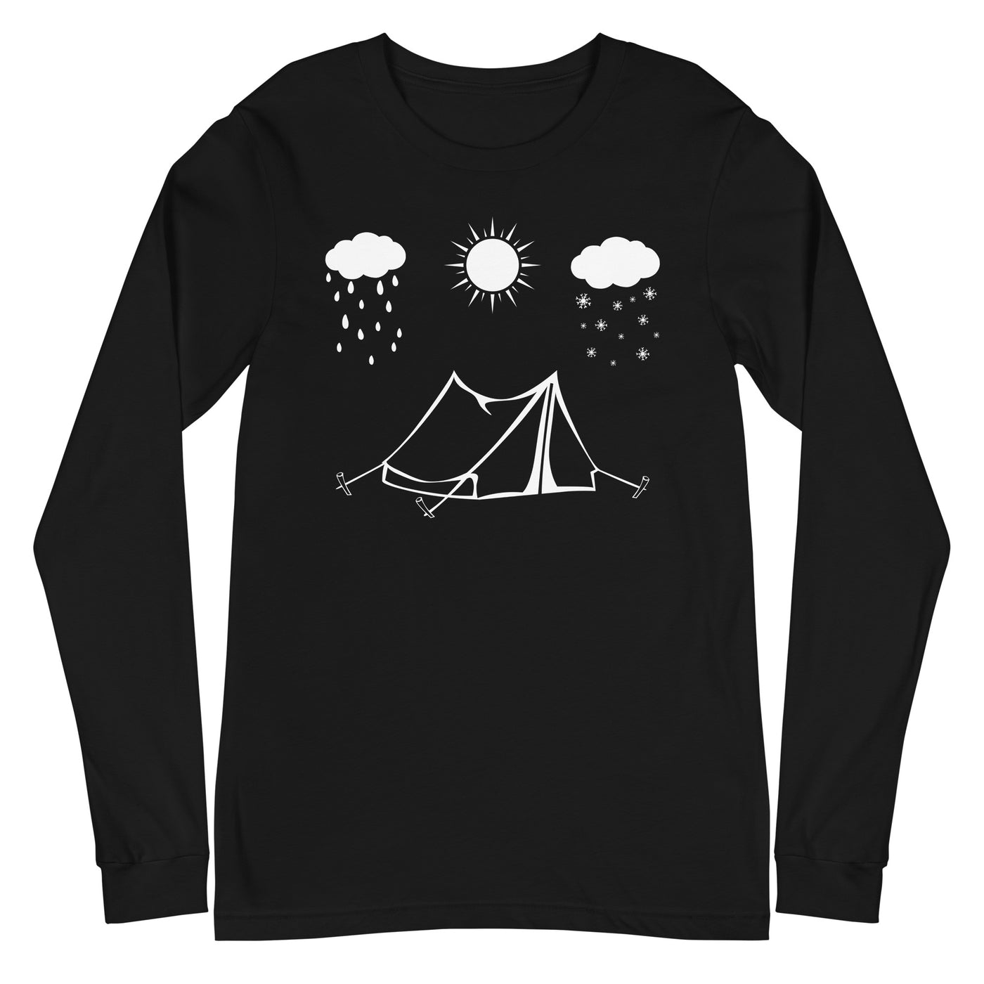 All Seasons And Camping - Longsleeve (Unisex) camping Schwarz