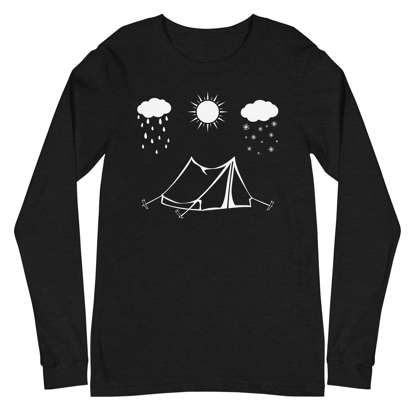 All Seasons And Camping - Longsleeve (Unisex) camping Black Heather