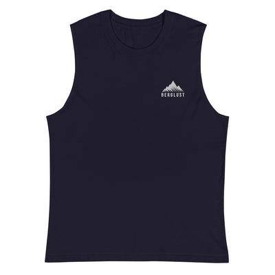 Berglust Logo - Muskelshirt (Unisex) (Bestickt) berge Navyblau