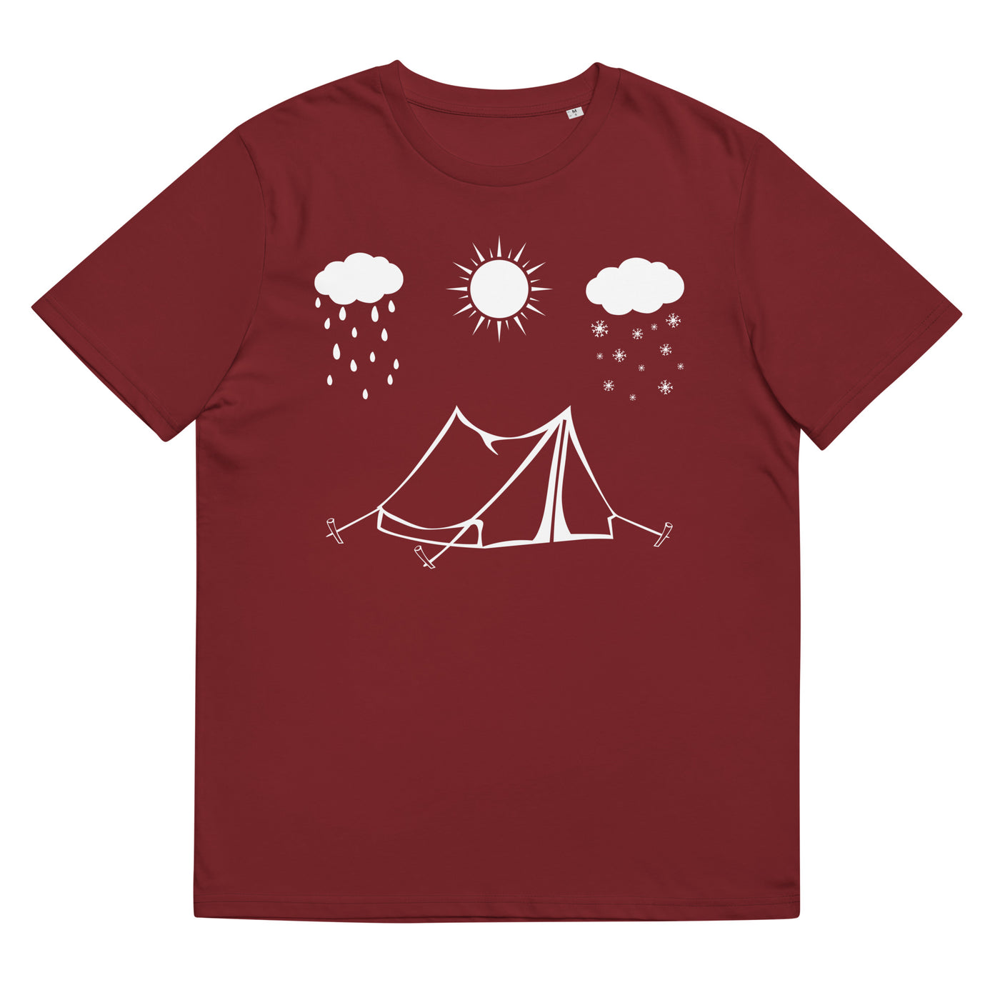 All Seasons And Camping - Herren Premium Organic T-Shirt camping Weinrot