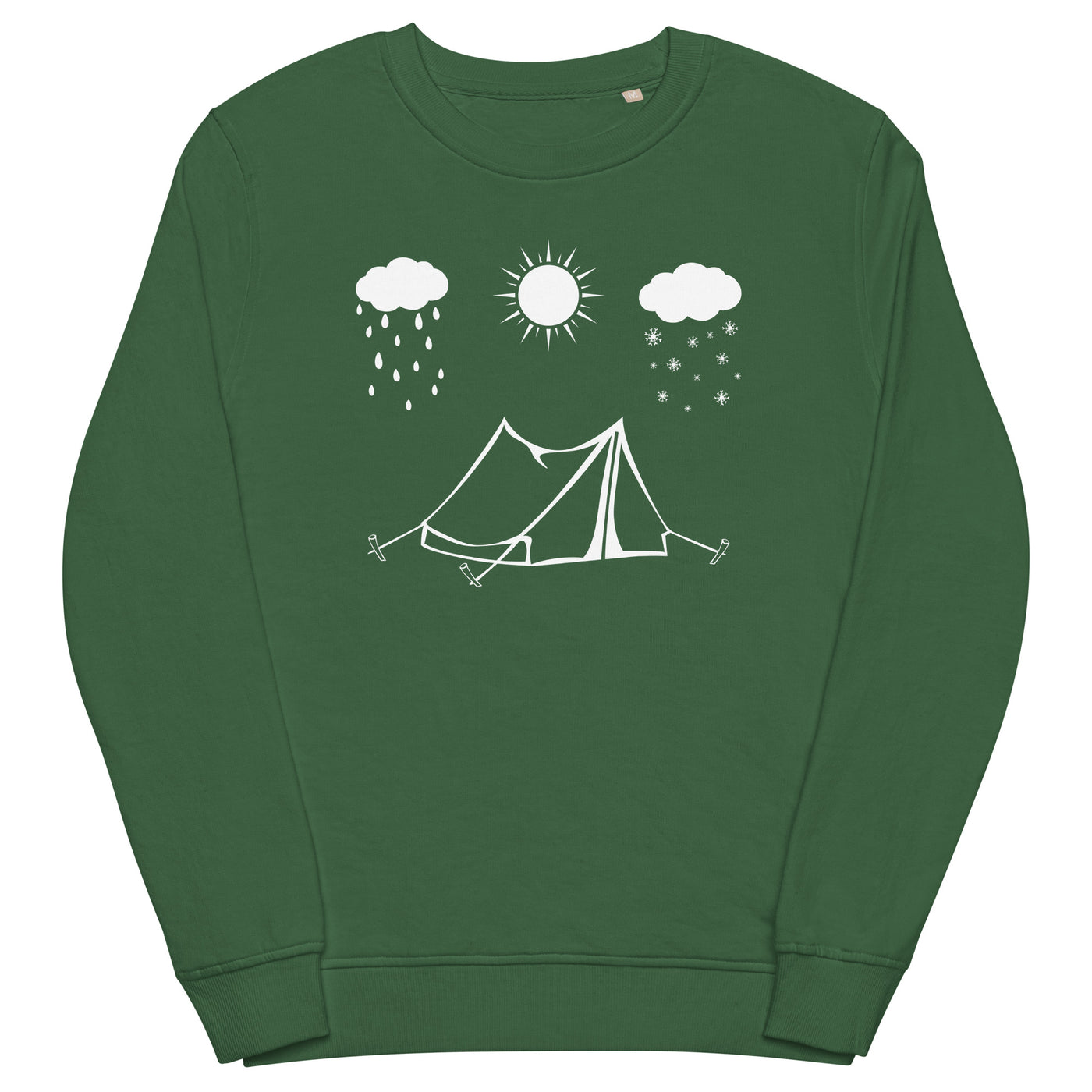All Seasons And Camping - Unisex Premium Organic Sweatshirt camping Bottle Green