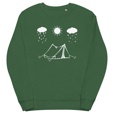 All Seasons And Camping - Unisex Premium Organic Sweatshirt camping Bottle Green