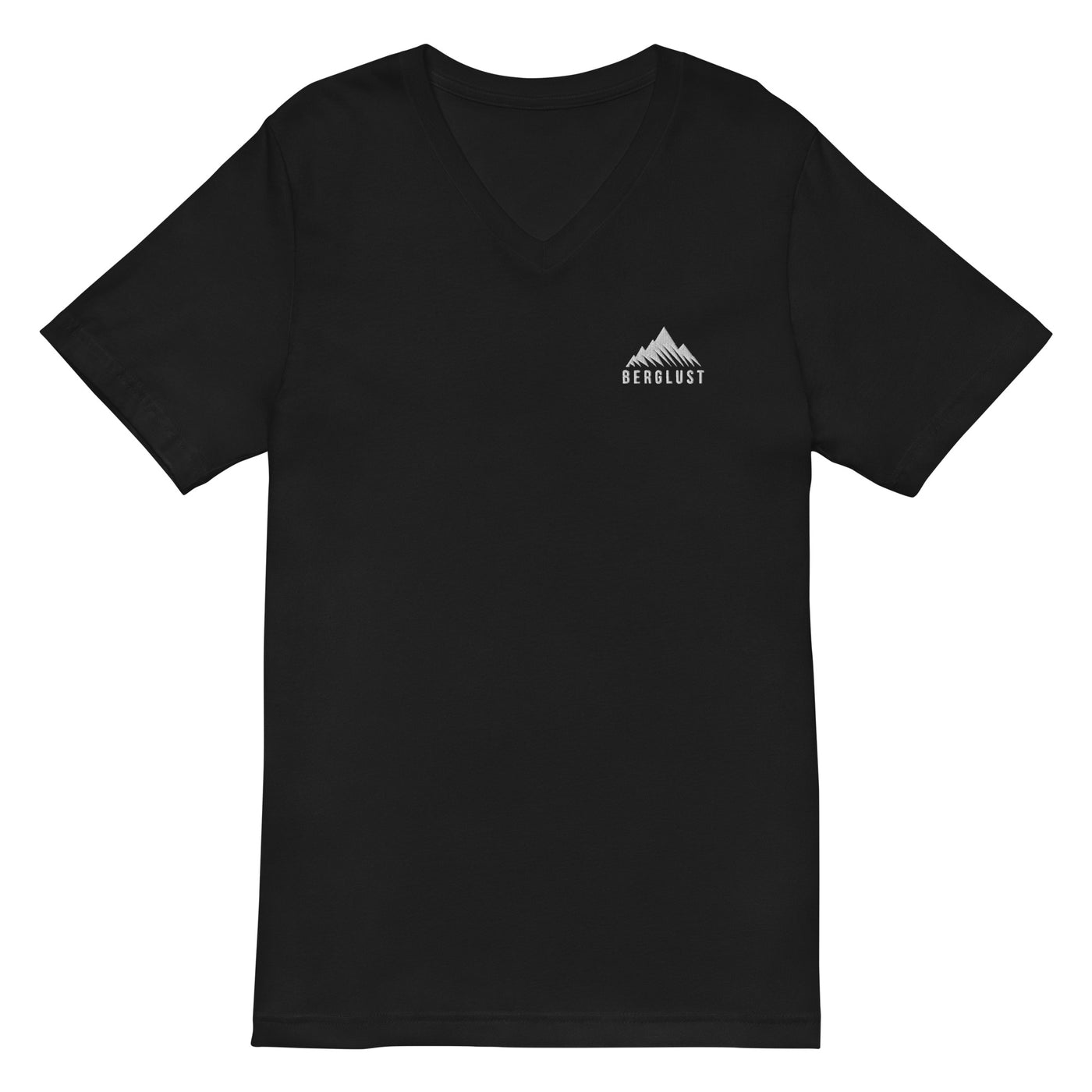 Berglust Logo - Herren V-Neck Shirt (Bestickt) berge