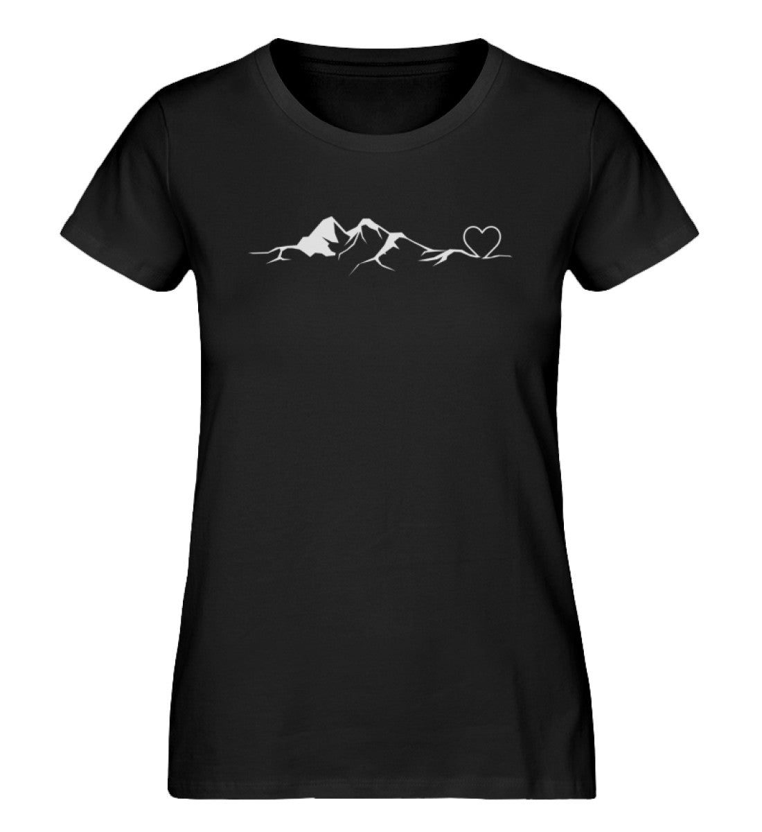 Bergverliebt - Damen Premium Organic T-Shirt berge klettern wandern Schwarz