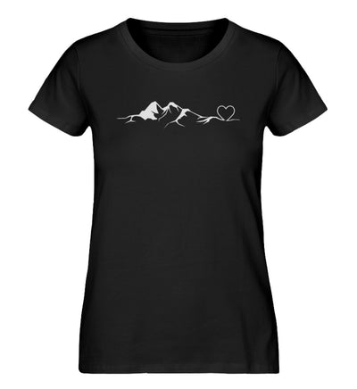 Bergverliebt - Damen Premium Organic T-Shirt berge klettern wandern Schwarz