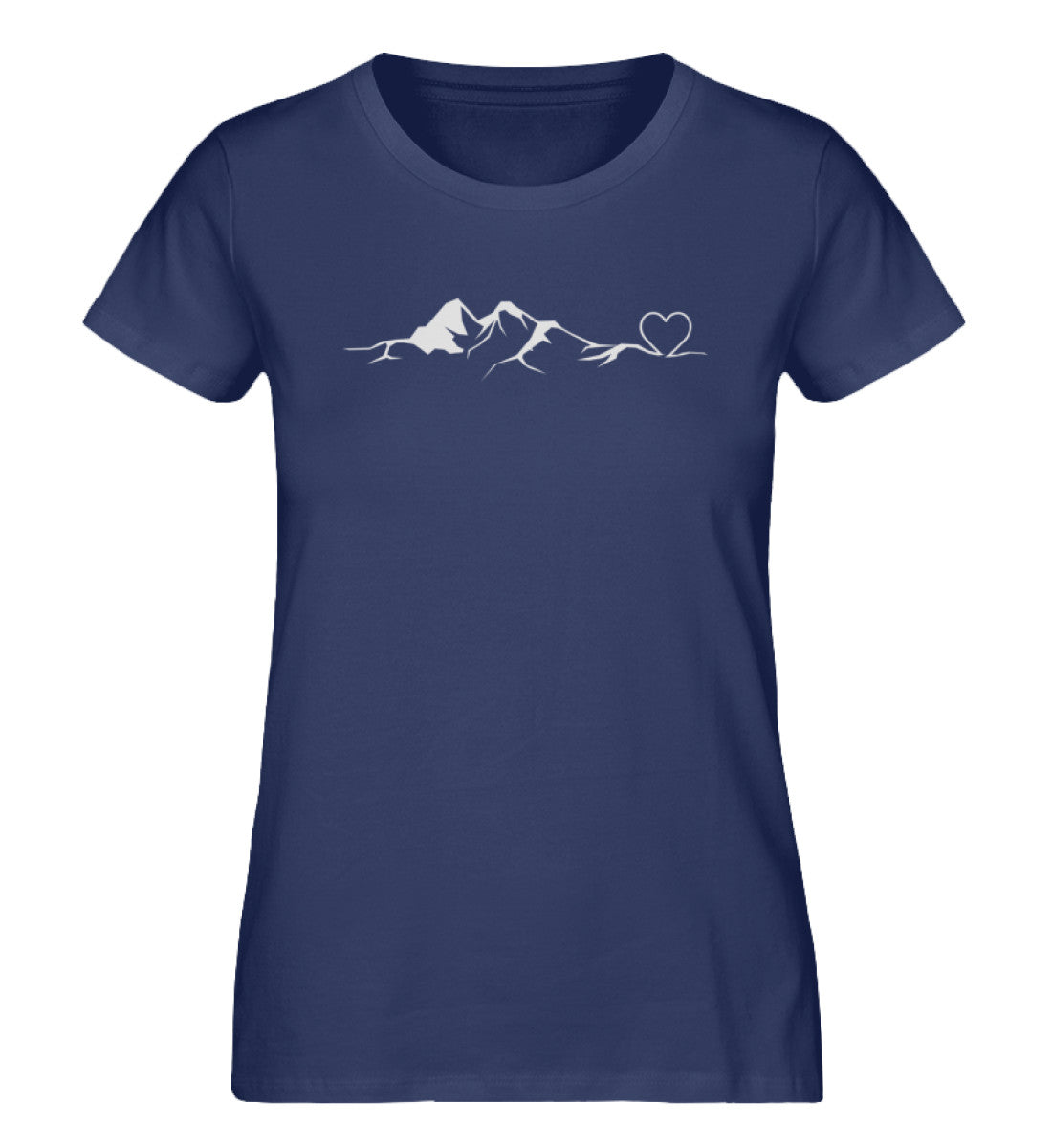 Bergverliebt - Damen Premium Organic T-Shirt berge klettern wandern Navyblau