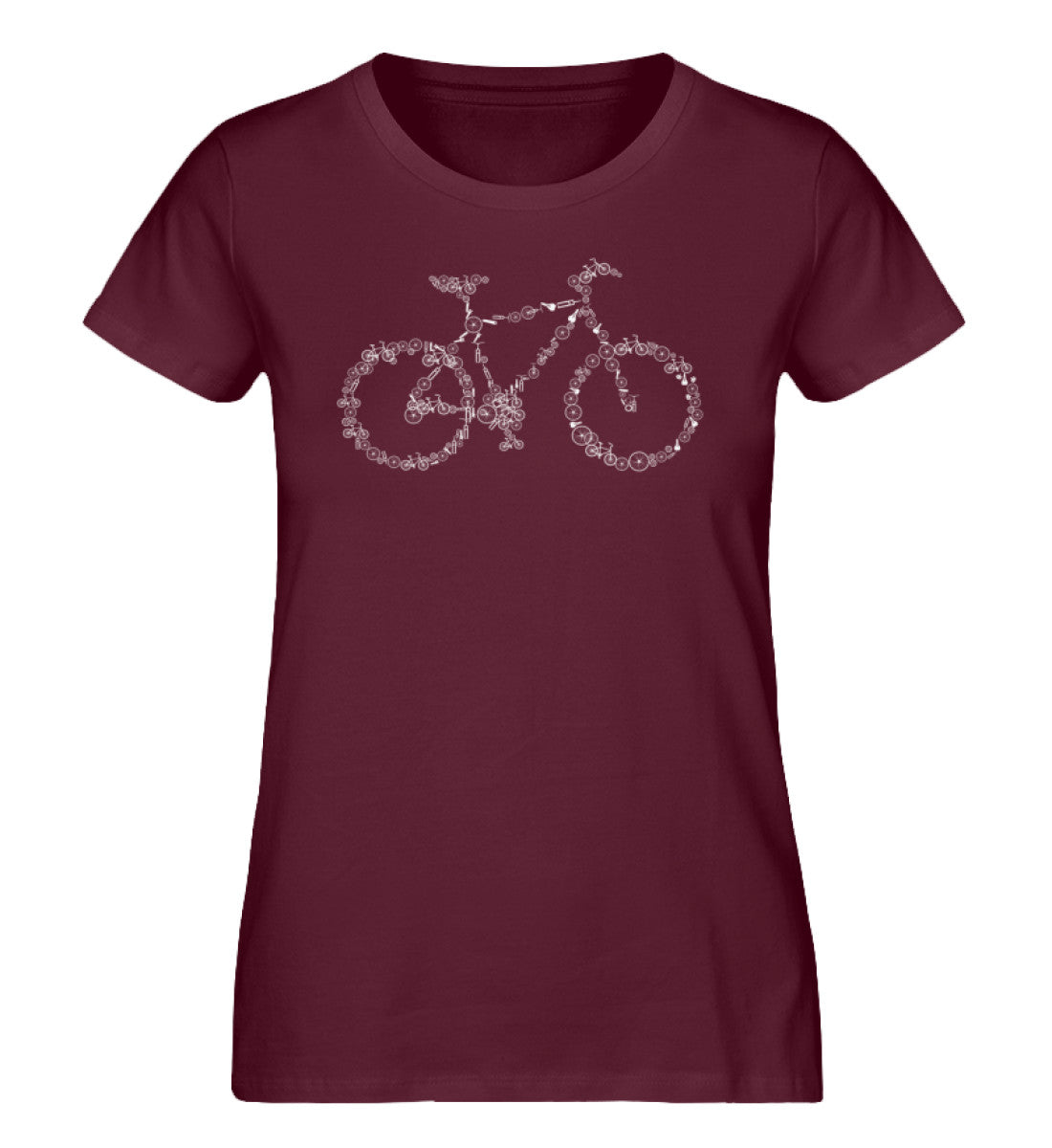 Fahrrad Kollektiv - Damen Premium Organic T-Shirt fahrrad mountainbike Weinrot