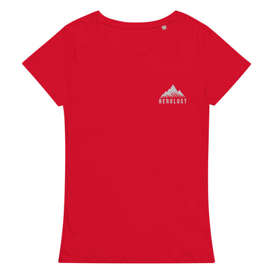 Berglust Logo - Damen Premium Organic T-Shirt (Bestickt) berge Rot