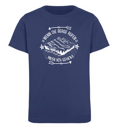 Wenn die Berge Rufen - Kinder Premium Organic T-Shirt Navyblau
