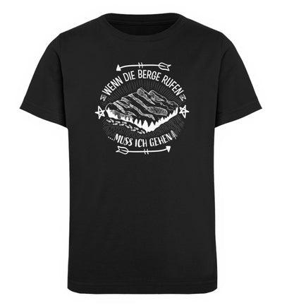 Wenn die Berge Rufen - Kinder Premium Organic T-Shirt Schwarz