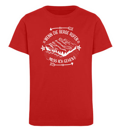 Wenn die Berge Rufen - Kinder Premium Organic T-Shirt Rot